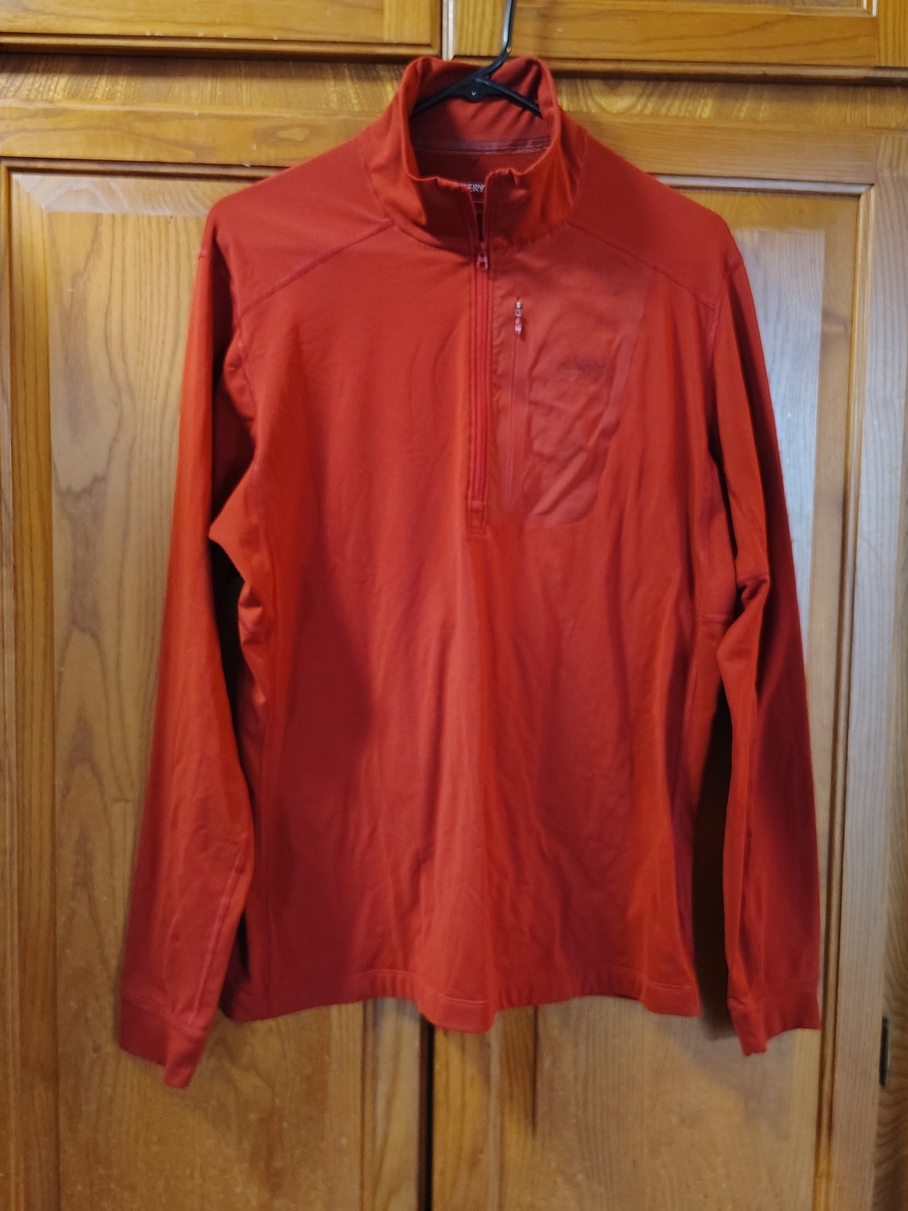 Arc'teryx Rho Lt Zip Neck Men's M Pullover Red Quarter Zip Performance Baselayer